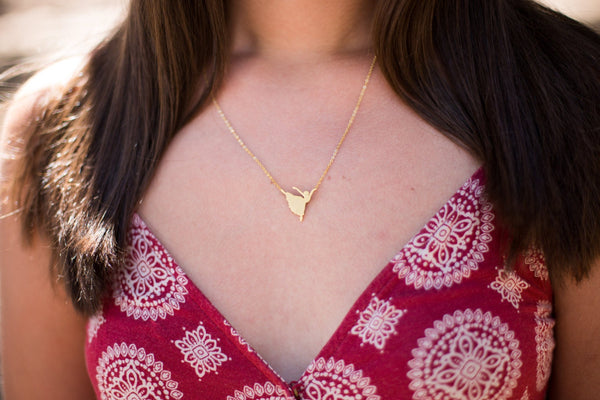 Gold Dancer Necklace, Arabesque Ballet Pendant, Gift for Her
