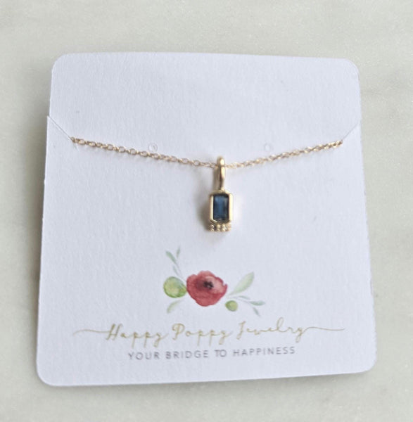 14k Gold Filled Birthstone Necklace, Minimalist Dainty Layering Chain, Everyday Jewelry, birthday,  gemstone birth month jewelry