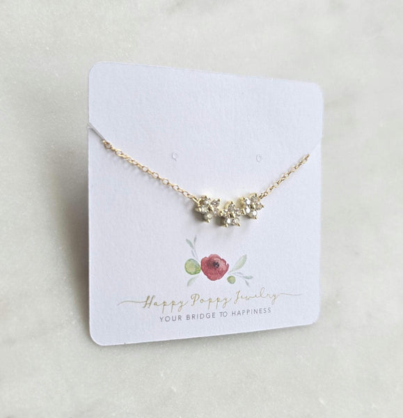 Tiny Gold Necklace, Dainty Gold Necklace, Moissanite Necklace, Simple Necklace, Minimalist Necklace, Gifts for her, dainty necklace