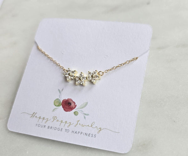 Tiny Gold Necklace, Dainty Gold Necklace, Moissanite Necklace, Simple Necklace, Minimalist Necklace, Gifts for her, dainty necklace