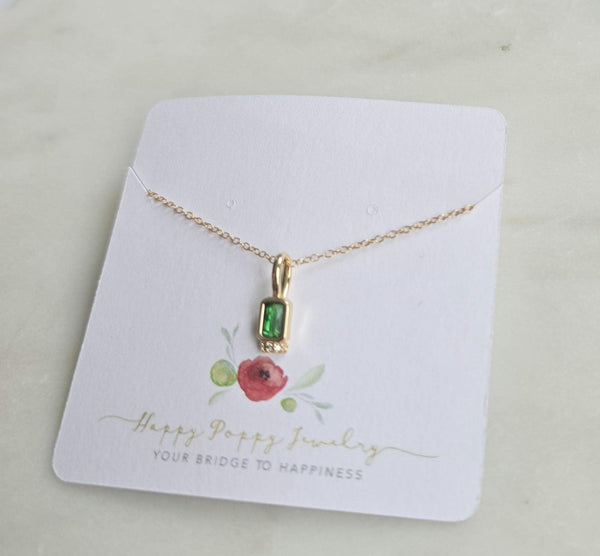 14k Gold Filled Birthstone Necklace, Minimalist Dainty Layering Chain, Everyday Jewelry, birthday,  gemstone birth month jewelry