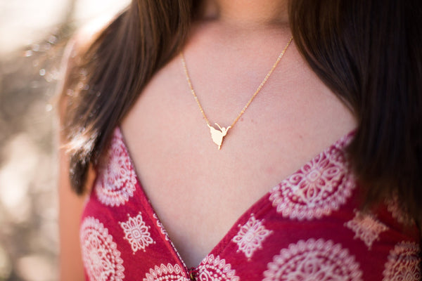 Gold Dancer Necklace, Arabesque Ballet Pendant, Gift for Her