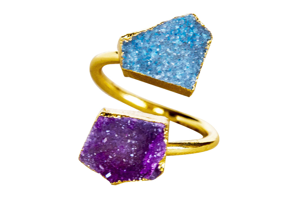 Padmini  Druzy Ring - Happy Poppy Jewelry