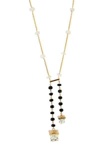 Jacklyn White Onyx Necklace - Happy Poppy Jewelry