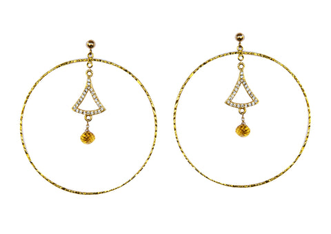 Octavia Hoop Earrings - Happy Poppy Jewelry