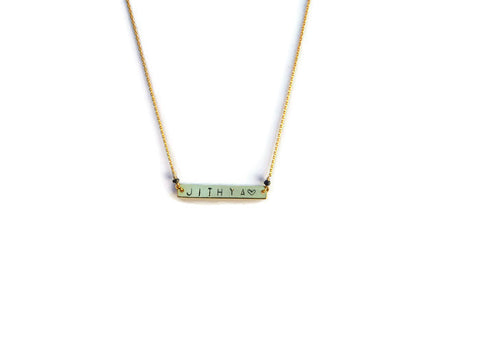 Personalized Bar Necklace - Happy Poppy Jewelry