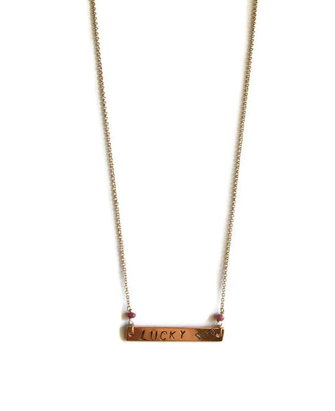 Personalized Bar Necklace - Happy Poppy Jewelry