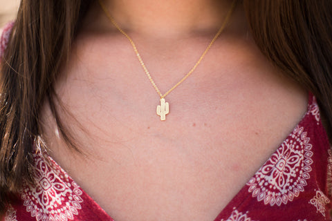 Ceilo Cactus charm necklace - Happy Poppy Jewelry