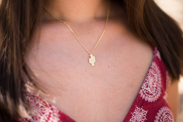 Ceilo Cactus charm necklace - Happy Poppy Jewelry