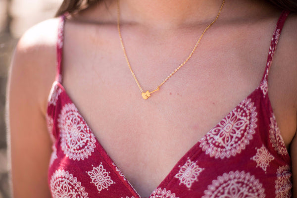 Gina Guitar Charm Necklace - Happy Poppy Jewelry