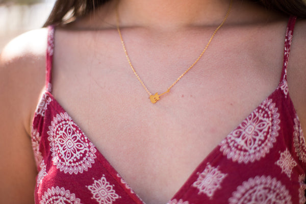 Gina Guitar Charm Necklace - Happy Poppy Jewelry