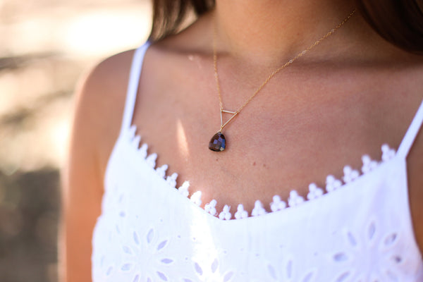 Tiara Triangle Charm Necklace - Happy Poppy Jewelry