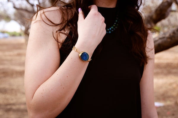 Rochelle Druzy Bracelet - Happy Poppy Jewelry