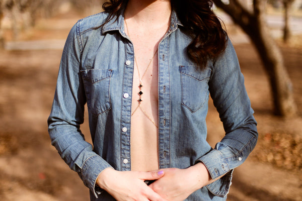 Dina Enamel Body Chain - Happy Poppy Jewelry